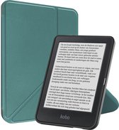 Hoesje Geschikt voor Kobo Clara BW Hoesje Luxe Bescherm Case Trifold - Hoes Geschikt voor Kobo Clara BW Hoes Book Cover - Donkergroen