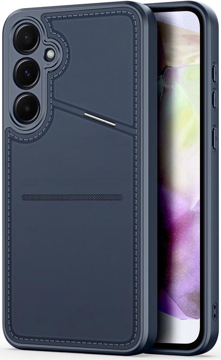 Dux Ducis - Telefoon Hoesje geschikt voor de Samsung Galaxy A35 5G - Rafi Series - Back Cover - Donker Blauw