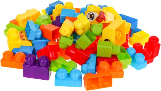 Playos® - Grote Bouwblokken - met Stickers - 68 Delig - Peuter - Bouwstenen - Bouwen - Constructiespeelgoed van Playos — afbeelding 5