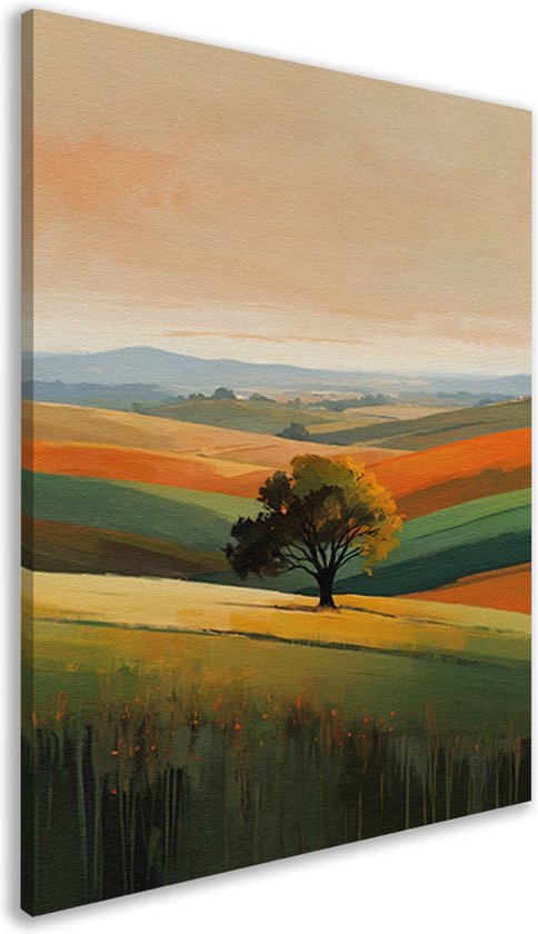 Tableaux de paysage - Décoration murale nature - Peinture sur toile Collines - Décoration murale moderne - Tableaux sur toile - Toile de Décoration murale 100x150 cm