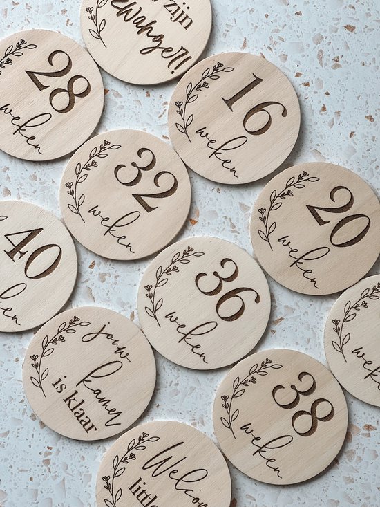 Mijlpaalkaarten - Zwangerschaps milestone kaarten van Mi — afbeelding 3