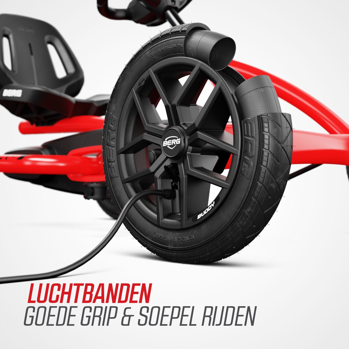 BERG Buddy Redster Skelter - 3+ Jaar - Verstelbare Stoel - Vrijloopautomaat - Limited Edition - Rood — afbeelding 6