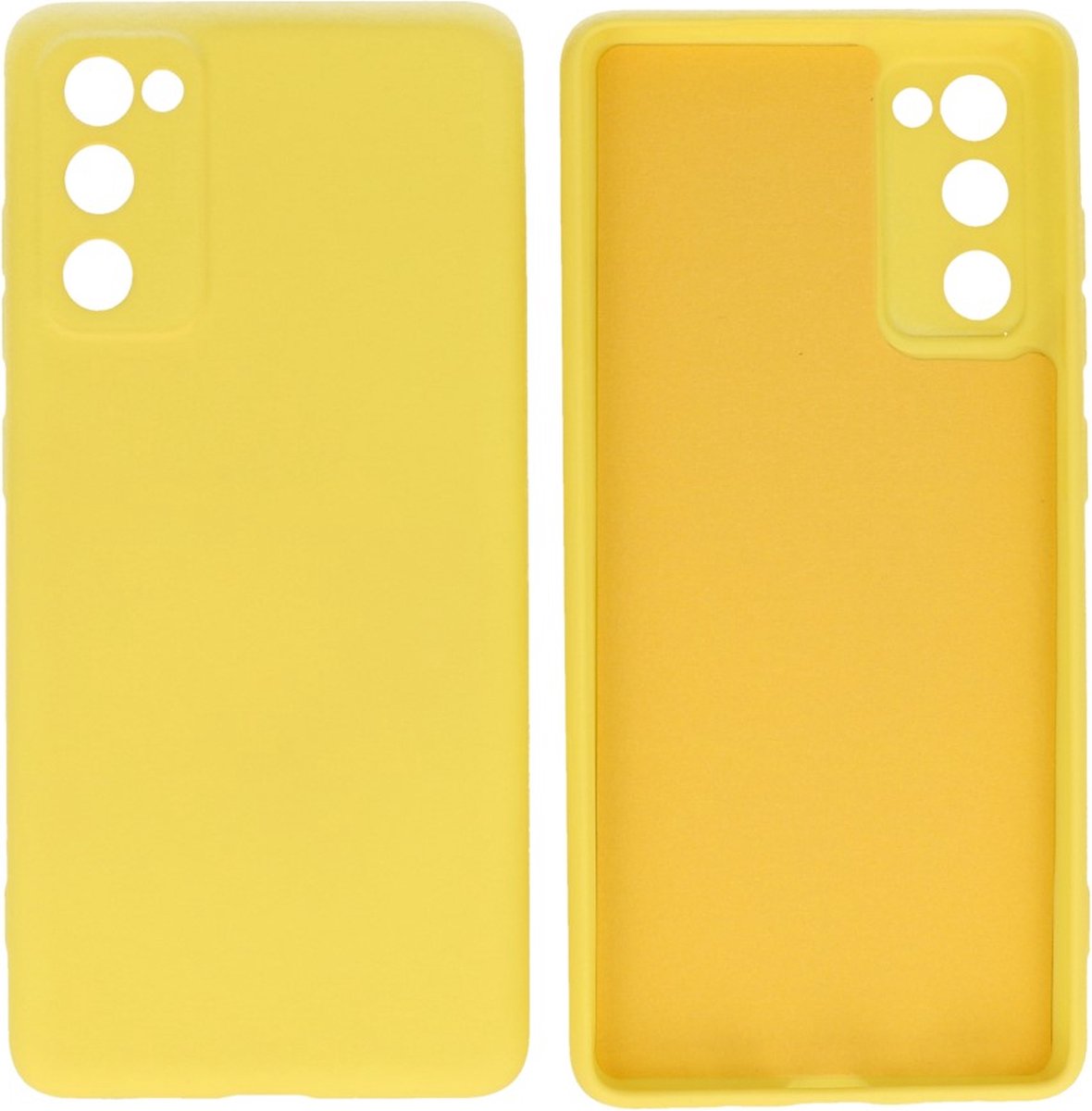 Hoesje Geschikt voor Samsung Galaxy S20 FE - Backcover Telefoonhoesje - Geel