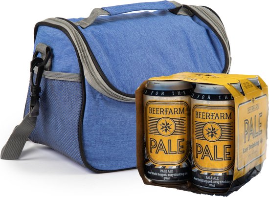 PlasticForte Koeltas/lunchtas Callela - blauw - 6.5 liter - 17 x 26 x 20 cm - strand - lunchtas van PlasticForte — afbeelding 3