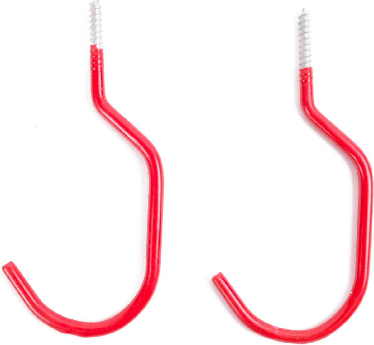 Benson Stalen ophanghaken - 15 cm - rood - set van 2