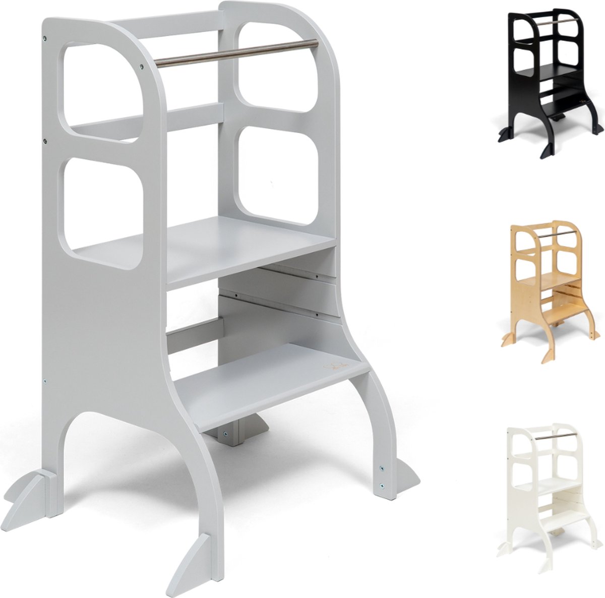 Ette Tete Step Up - Leertoren - In hoogte verstelbaar - extra support - Learning Tower - Montessori inspired - Keukentrap - Keukenhulp - Leerstoel - Veilig - Duurzaam