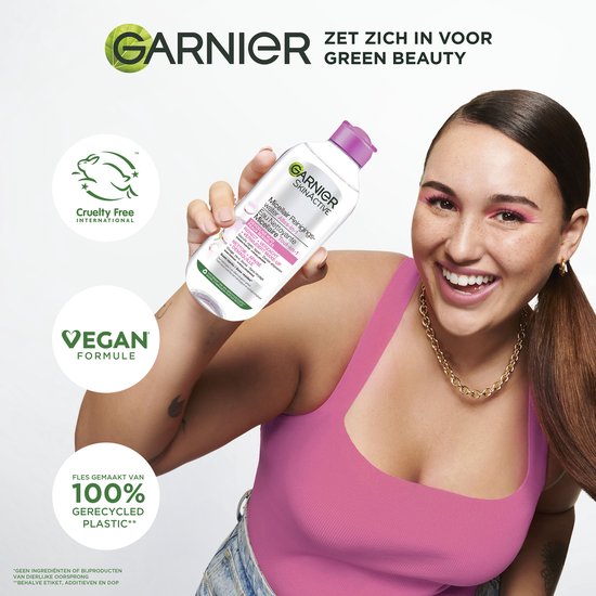 Garnier SkinActive Micellair Reinigingswater voor de Gevoelige Huid – Milde Gezichtsreiniging – Zachte Make-Up Remover - Reisformaat - 6 x 100ml