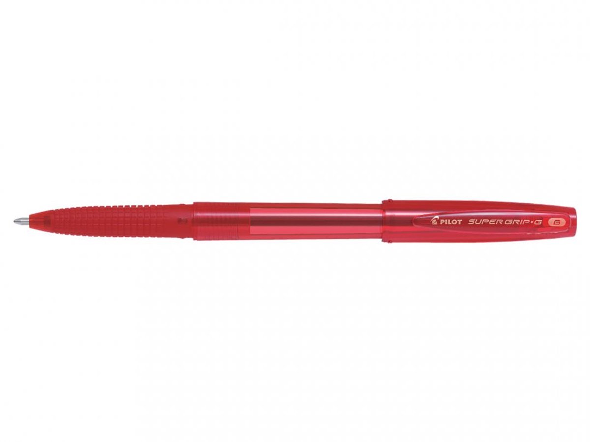 Pilot balpen Super Grip G stick breed rood