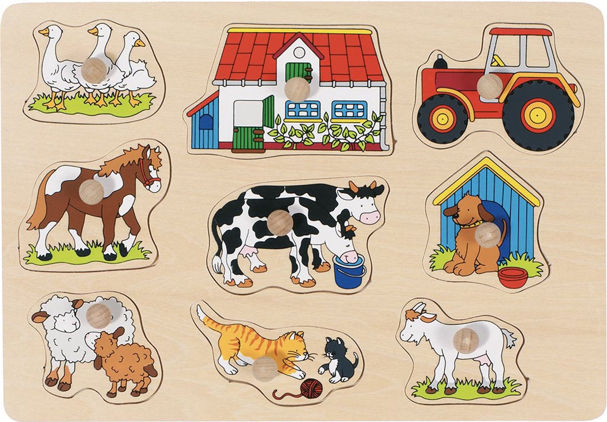 Goki puzzel Boerderij 9-delig