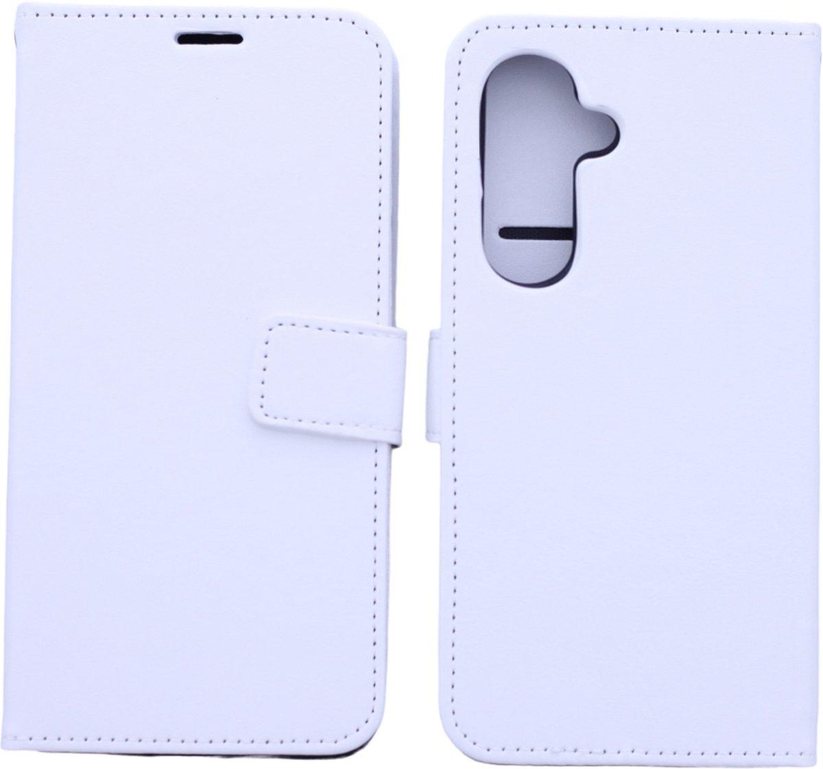 Bookcase Geschikt voor: Samsung Galaxy S24 Wit - portemonnee hoesje - ZT Accessoires