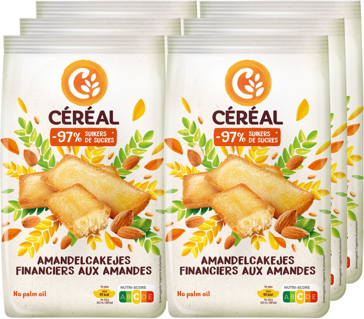 Céréal Amandelcakejes - 6 x 175 gr - Voordeelverpakking