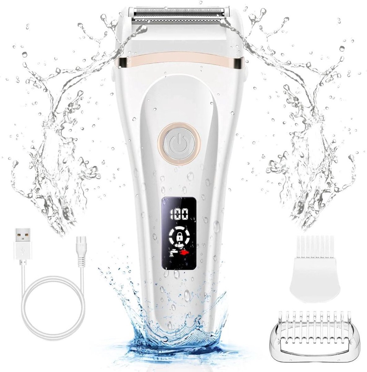 Dailysupplies Epileerapparaat Dames Epilator Gezicht Ontharingsapparaat Wit