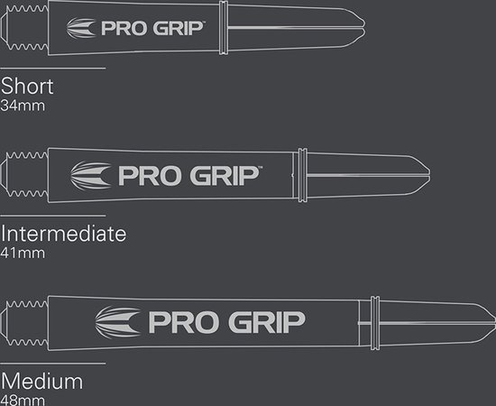 Target Pro Grip 3 Set White - Dart Shafts - Short van Merkloos — afbeelding 4