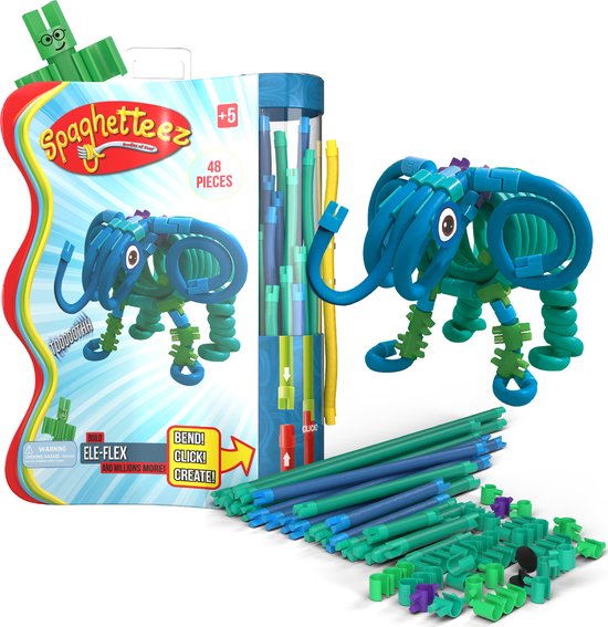 Spaghetteez - Ele-Flex - Flexibele Bouwstaafjes - Speelgoed 5,6,7,8 Jaar Jongens en Meisjes- Constructie Speelgoed- Montessori Speelgoed- Educatief Speelgoed
