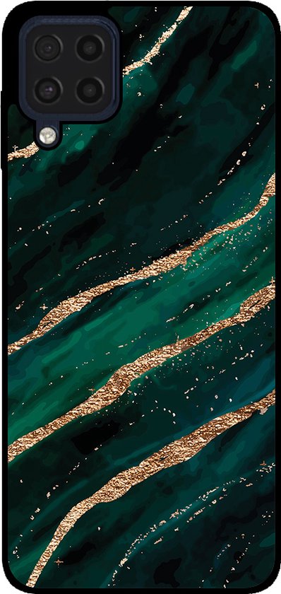Smartphonica Phone Case Convient pour Samsung Galaxy M53 5G avec imprimé marbre - Coque arrière en TPU Design Marbre - Goud Or / Back Cover adapté pour Samsung Galaxy M53 5G