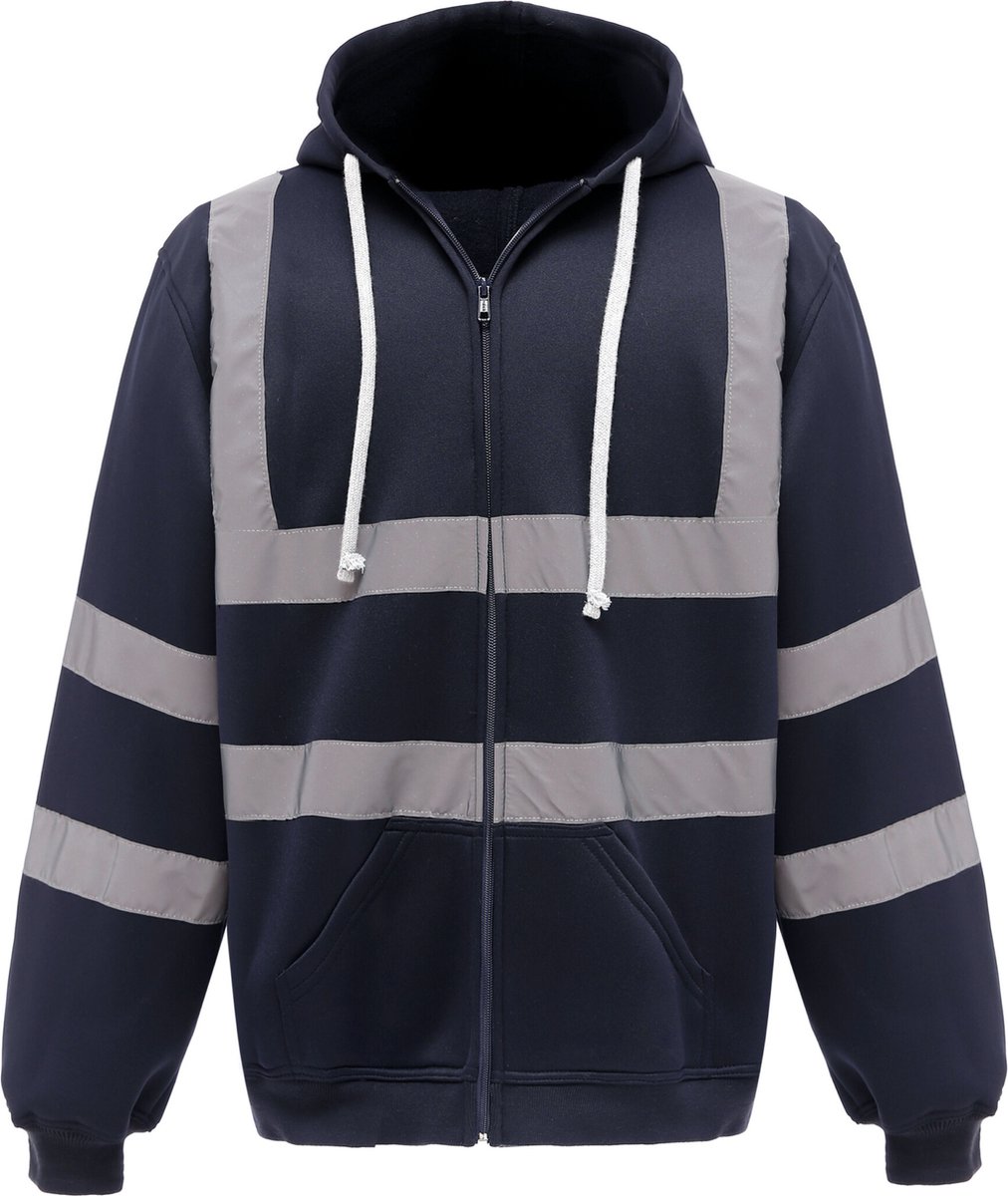 Yoko Full Zip Hooded Sweatshirt YHVK07 - Navy - XL