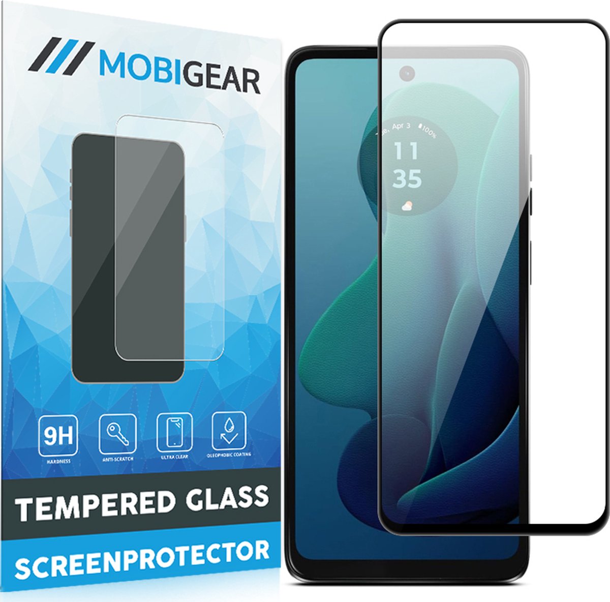 Mobigear Screenprotector geschikt voor Motorola Moto G24 Power Glazen | Mobigear Premium Screenprotector - Case Friendly