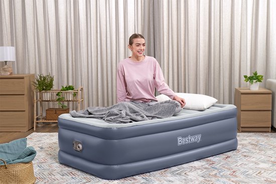 Bestway Tritech Twin Luchtmatras met Ingebouwde AC Pomp en Antimicrobiële Coating 1,91 m x 97 cm x 51 cm van Bestway — afbeelding 2