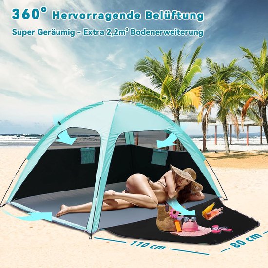 Tilenvi 2-3 People Beach Tent UV Protection Sun