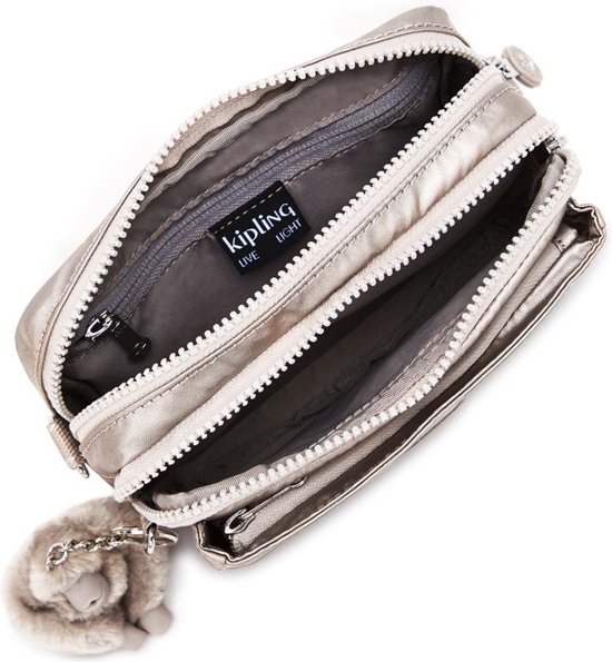 kipling Sac à épaule bandoulière Sac banane Basic Plus Abanu Multi Convertible Crossbody Metallic Glow Beige