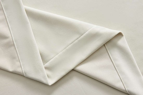 Larson - Velvet Gordijnen - 1.4m x 2.5m - Haken - Beige