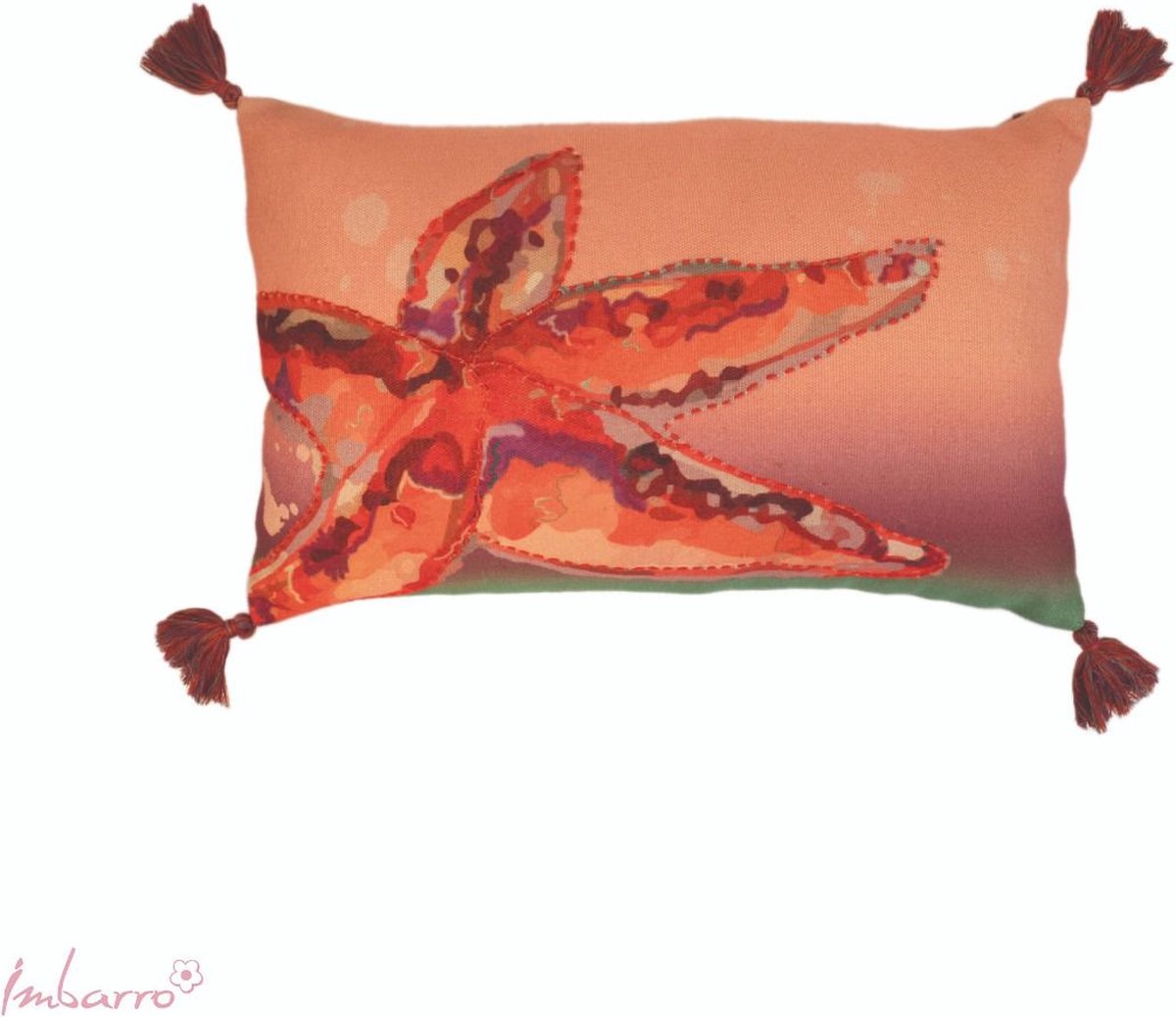Imbarro - Sierkussen - Kussen - Starfish - Zeester - P.E.T. Gerecycled Plastic - 30x50cm