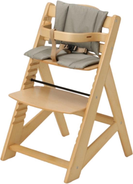 Chaise de culture en bois Buxibo - Enfant avec plateau - Chaise haute réglable pour Comfort et - Design avec coussin 48-58-80 cm Bois
