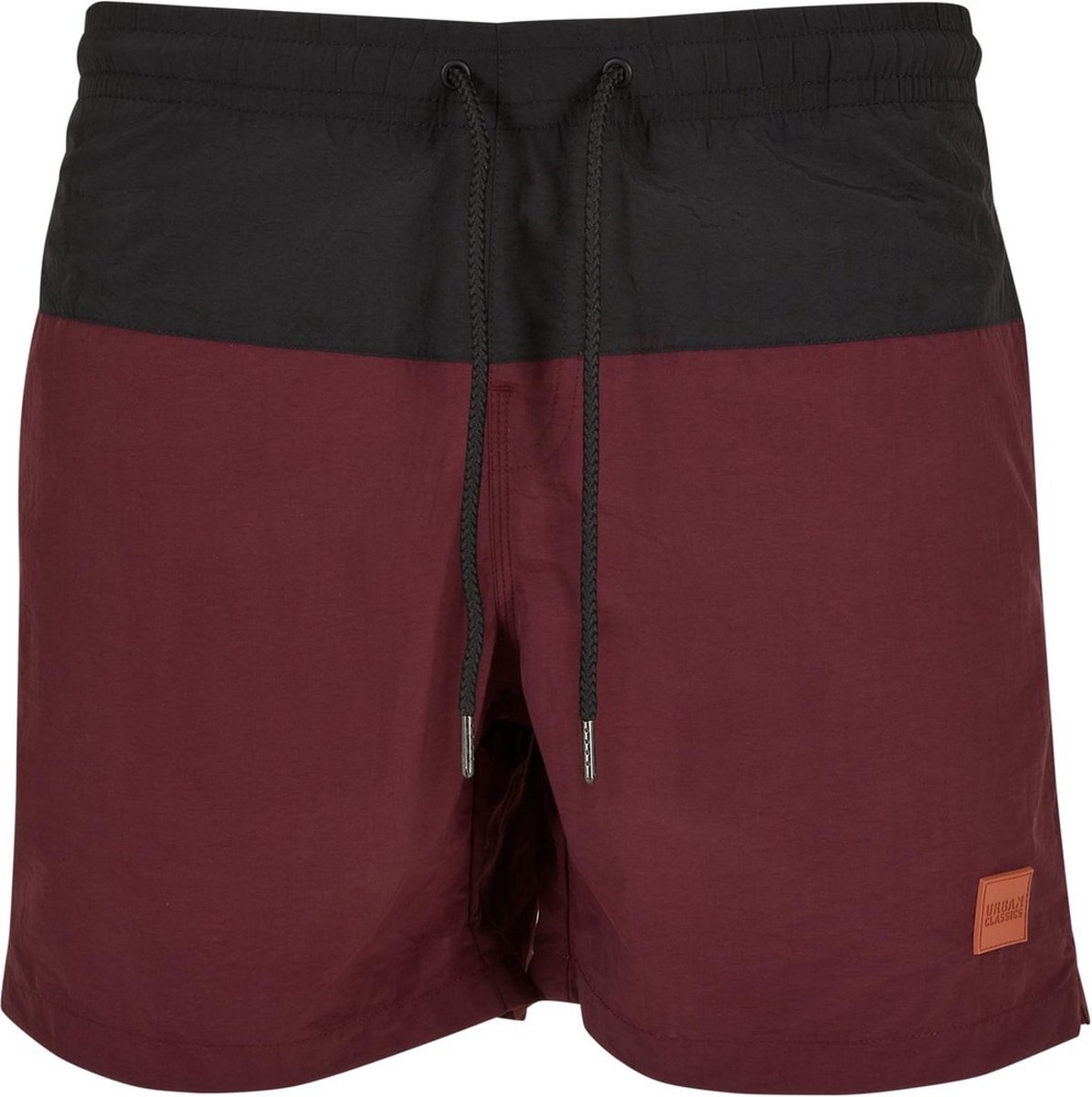 Urban Classics Block Swim Shorts Zwembroek L Nylon Rood
