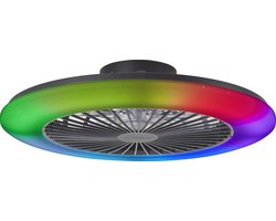 Brilliant Salerno - Plafondventilator - Met verlichting - LED 48W - 3000K-6500K - 58cm - Dimbaar -…