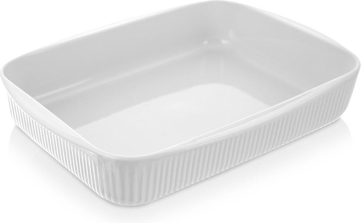 Ovenschaal Porselein Wit 30,5x24,5x5,5 cm, 2,2 l - Ovenschotel - Braadslede - Braadpan