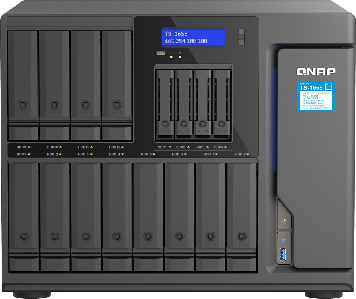 RAID controller card Qnap TS-1655-8G 10 Gbit/s 10/100/1000/2500 Mbps
