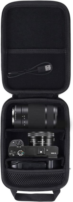 Aenllosi Harde Beschermhoes Voor Sony Alpha 6000/6300/6400/6500 – Zwart, EVA, Schokbestendig, 18,5x13,5x6,5 Cm