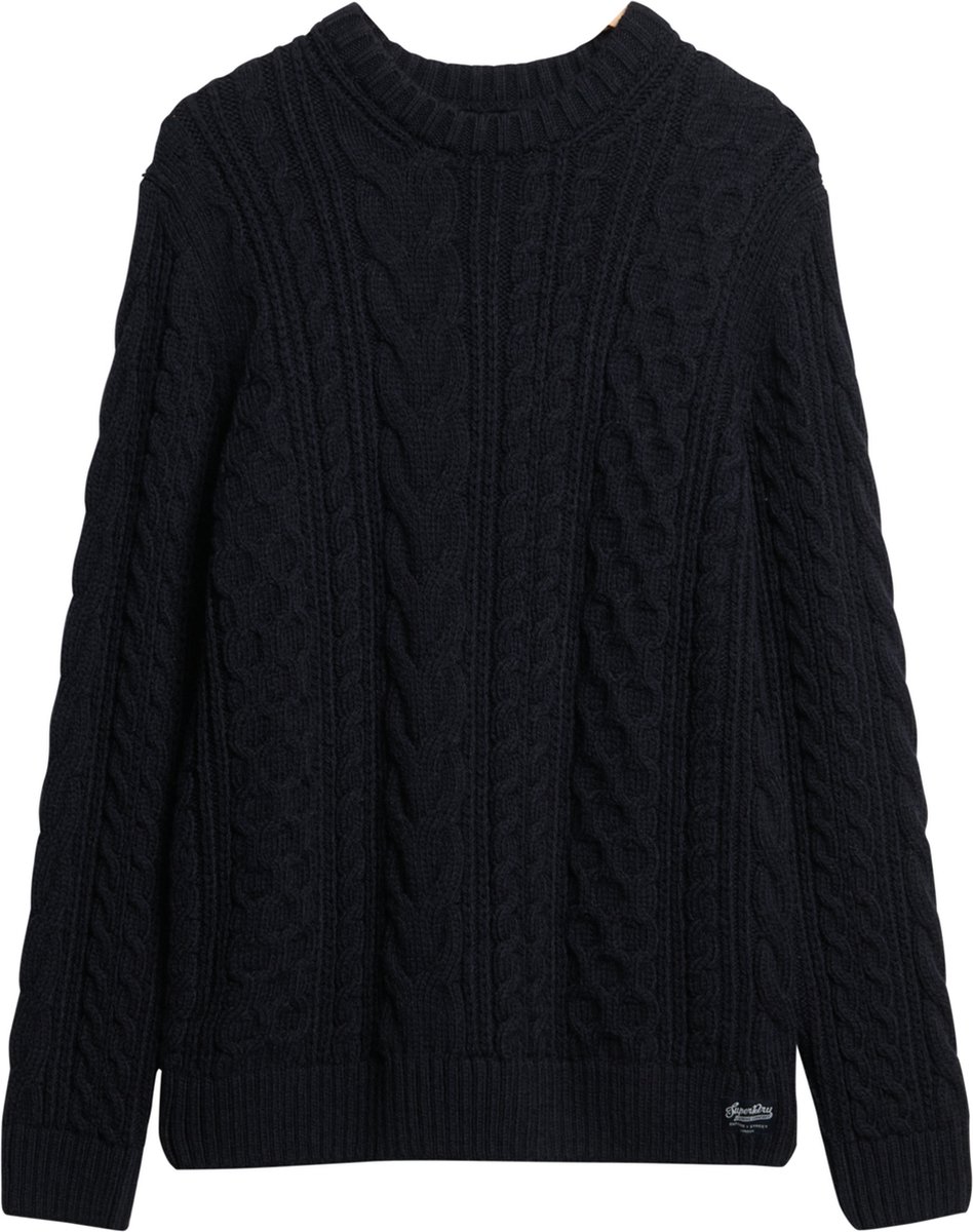 Superdry JACOB CABLE JUMPER Heren Trui Zwart