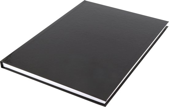 Kangaro Schoolschriften - A4 - 80 pagina's - harde kaft - gelinieerd - zwart - notitieboek