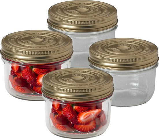 Le Parfait Weckpot/inmaakpot - 4x - met schroefdeksel - 350 ml