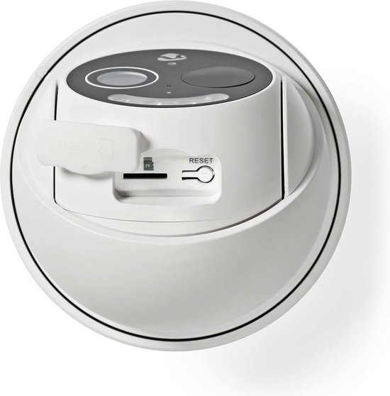 Nedis SmartLife Camera voor Buiten - Full HD 1080p - Pan tilt - IP65 - Max. batterijduur: 5 Maanden - Cloud Opslag (optioneel) / microSD (niet inbegrepen) - 5 V DC - Bewegingssensor - Nachtzicht - Wit — afbeelding 3