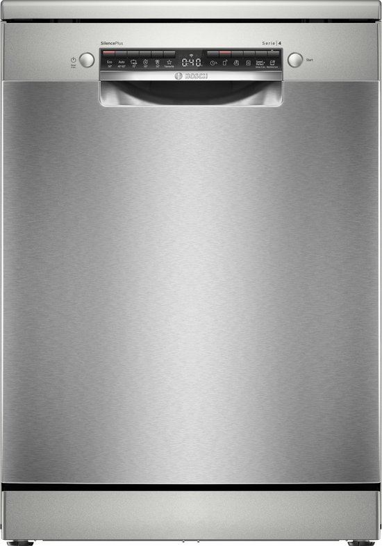 Bosch SMS4EMI06E- Serie 4 - Vrijstaande vaatwasser - 60 cm - RVS - Energielabel B - Home Connect