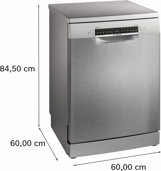Bosch SMS4EMI06E- Serie 4 - Vrijstaande vaatwasser - 60 cm - RVS - Energielabel B - Home Connect