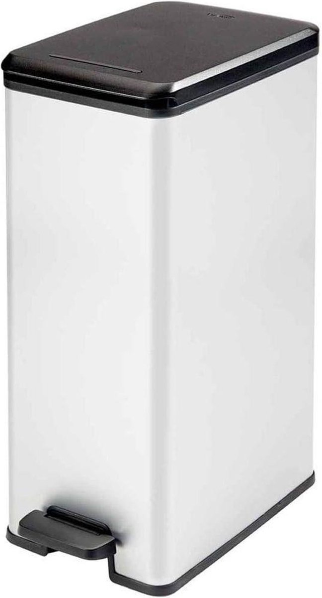 Prullenbak Kunststof 40 L Zilver - Deco Bin