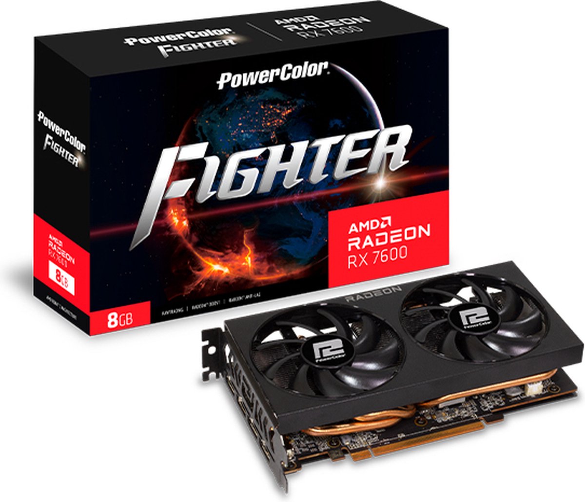 Powercolor FIGHTER AMD Radeon RX 7600 8GB Videokaart