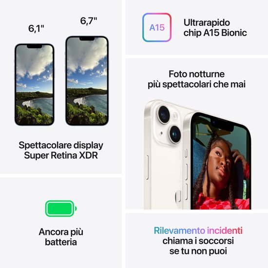 Apple iPhone 14 - 128GB - Middernacht