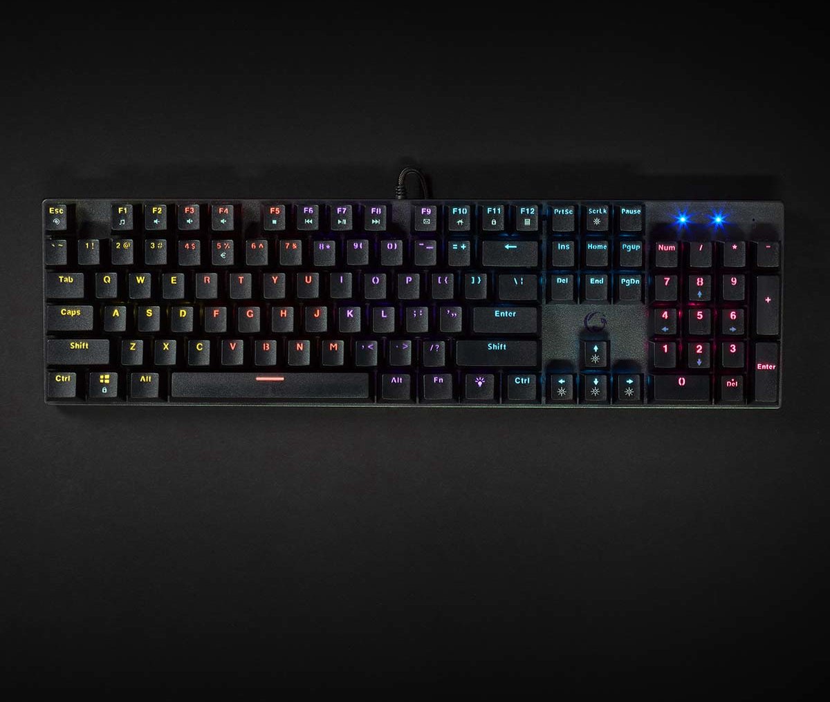 Nedis Bedraad Gaming Toetsenbord - USB Type-A - Mechanische Toetsen - LED - QWERTY - US Internationaal - USB Gevoed - Lengte stroomkabel: 1.50 m - Gaming