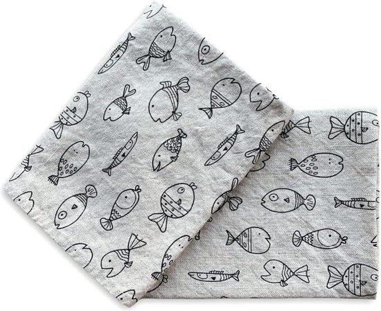 Torchon Dubout Partition de chats cannelle 50 x 70 cm Winkler | Leroy