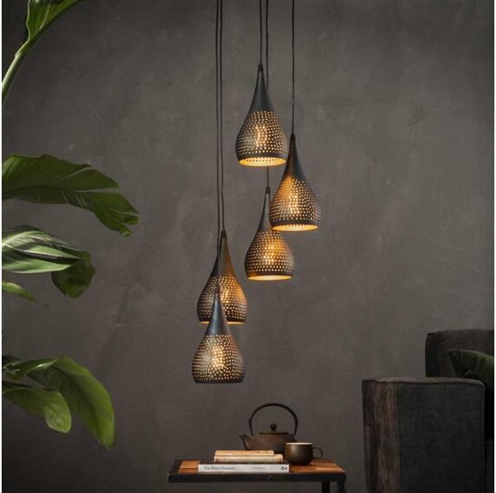 Lampe suspendue Punch 5 lampes | Rayon
