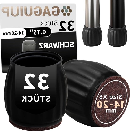 QUARKZMAN 36 stuks ronde stoelpootdoppen voor stoelpoten, 8 mm, pvc