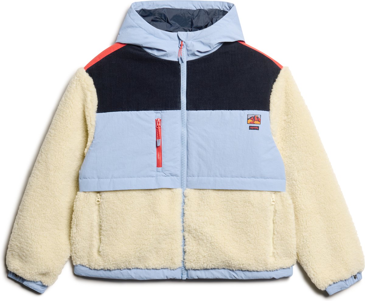 Superdry HOODED FLEECE JACKET Dames Jas Blauw