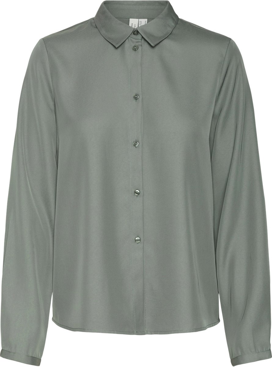 Vero Moda Blouse Vmtanne L/s Shirt Wvn Exp Btq 10320926 Balsam Green Dames Maat - S