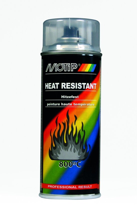 Bombe de peinture Motip Vernis transparent 800° haute température 400ml M04033 auto pour moto scooter neuf