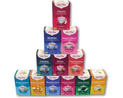 Yogi Tea top 12 pakjes x17 theezakjes - incl. gratis Yogi Tea Brochure en een gratis theezakje.