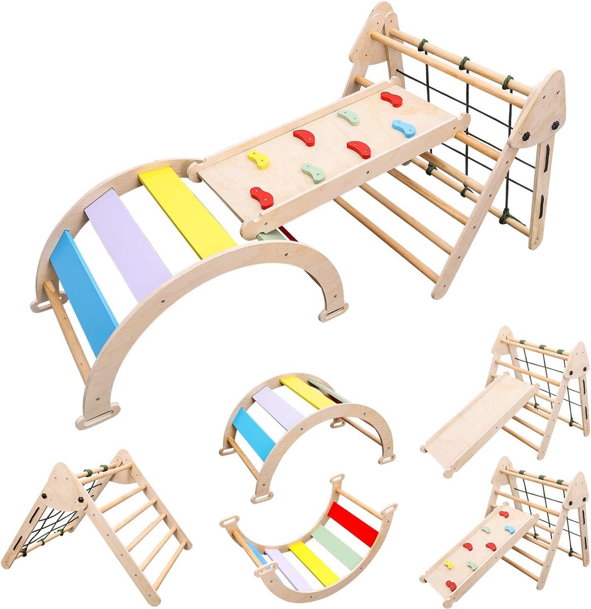 Peuter Indoor Gym Speelset Houten Klimspeelgoed Voor Kinderen Klimspeelgoed Buiten Glijden - Jongens Meisjes
